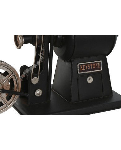 Statua Decorativa Home ESPRIT Nero Argentato Vintage Cinema classico 23,5 x 11 x 24,5 cm