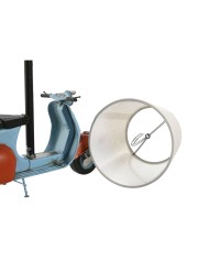 Lampada da tavolo Home ESPRIT Azzurro Arancio Lino Metallo 31 x 15 x 34 cm