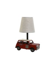Lampada da tavolo Home ESPRIT Bianco Rosso Lino Metallo 20 x 14 x 27 cm