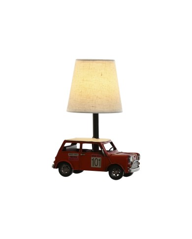 Lampada da tavolo Home ESPRIT Bianco Rosso Lino Metallo 20 x 14 x 27 cm