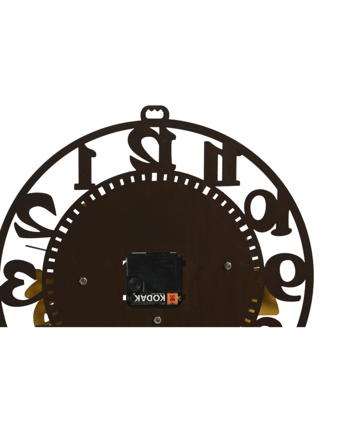 Orologio da Parete Home ESPRIT Giallo Rosso Metallo Vintage 34 x 33,5 x 32,5 cm (2 Unità)