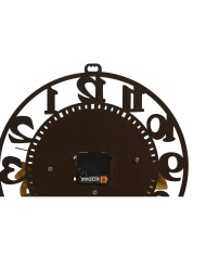 Orologio da Parete Home ESPRIT Giallo Rosso Metallo Vintage 34 x 33,5 x 32,5 cm (2 Unità)