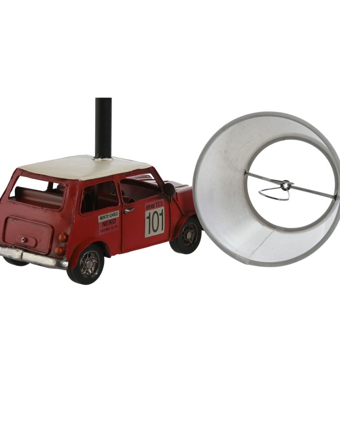 Lampada da tavolo Home ESPRIT Bianco Rosso Lino Metallo 20 x 14 x 27 cm