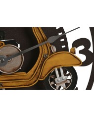 Orologio da Parete Home ESPRIT Giallo Rosso Metallo Vintage 34 x 33,5 x 32,5 cm (2 Unità)