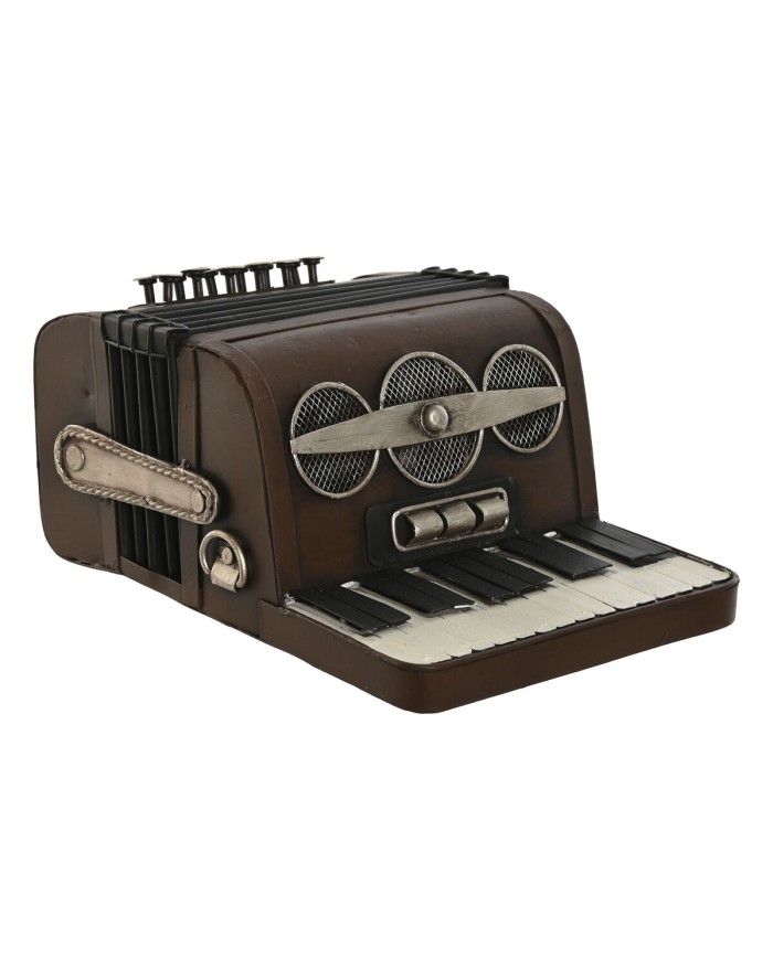 Statua Decorativa Home ESPRIT Bianco Marrone Nero Argentato Vintage 18,5 x 24 x 12 cm