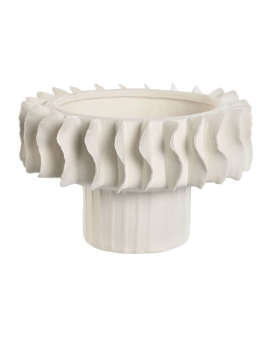 Centrotavola Home ESPRIT Bianco Onde Moderno 22 x 22 x 14 cm Centrotavola Home ESPRIT Bianco Onde Moderno 22 x 22 x 14 cm