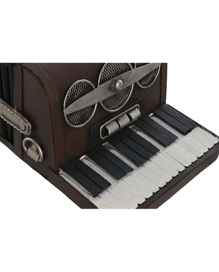 Statua Decorativa Home ESPRIT Bianco Marrone Nero Argentato Vintage 18,5 x 24 x 12 cm