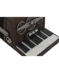 Statua Decorativa Home ESPRIT Bianco Marrone Nero Argentato Vintage 18,5 x 24 x 12 cm