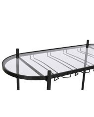 Portabottiglie Home ESPRIT Nero Naturale Metallo Abete 90 x 36 x 150 cm Portabottiglie Home ESPRIT Nero Naturale Metallo Abete 90 x 36 x 150 cm