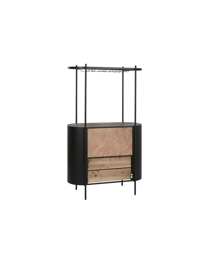 Portabottiglie Home ESPRIT Nero Naturale Metallo Abete 90 x 36 x 150 cm Portabottiglie Home ESPRIT Nero Naturale Metallo Abete 90 x 36 x 150 cm