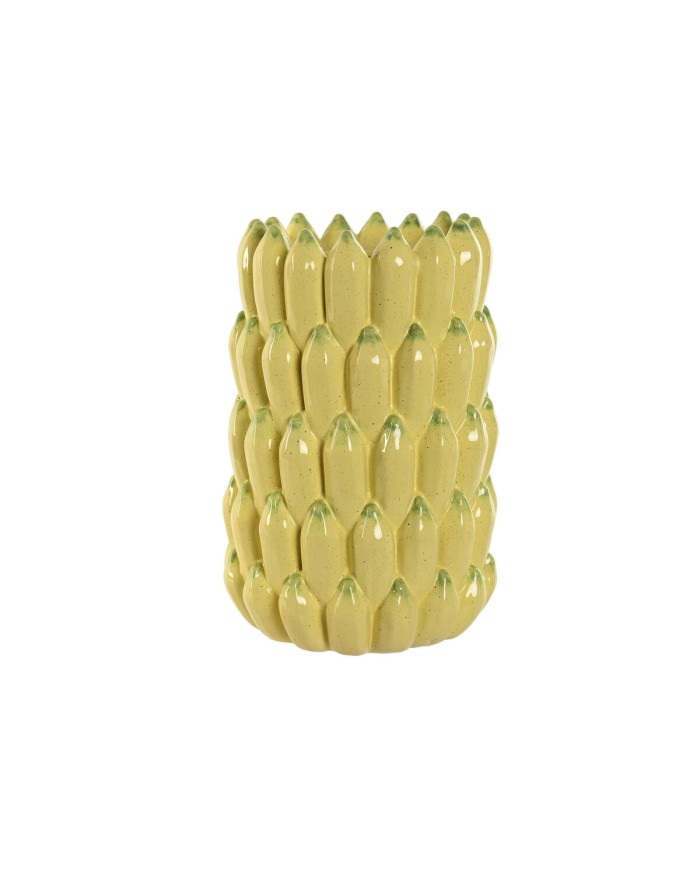 Vaso Home ESPRIT Giallo Ceramica Gres Tropicale 25 x 25 x 38 cm Vaso Home ESPRIT Giallo Ceramica Gres Tropicale 25 x 25 x 38 cm