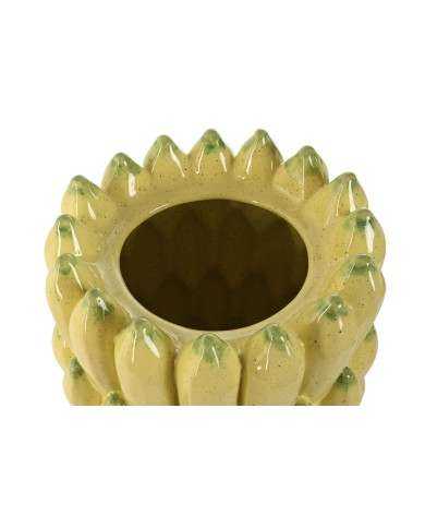 Vaso Home ESPRIT Giallo Ceramica Gres Tropicale 25 x 25 x 38 cm Vaso Home ESPRIT Giallo Ceramica Gres Tropicale 25 x 25 x 38 cm