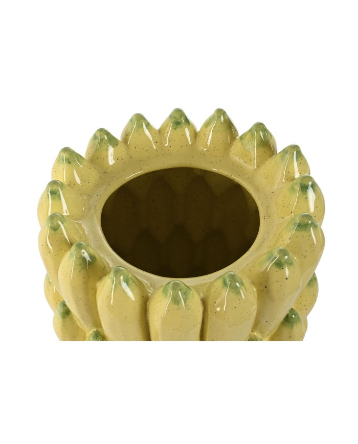 Vaso Home ESPRIT Giallo Ceramica Gres Tropicale 25 x 25 x 38 cm Vaso Home ESPRIT Giallo Ceramica Gres Tropicale 25 x 25 x 38 cm
