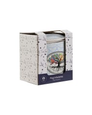 Tazza con Filtro per Infusioni Home ESPRIT Azzurro Rosa 340 ml (2 Unità)