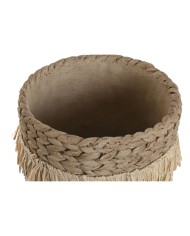 Set di vasi da fiori Home ESPRIT Marrone Rafia Cemento Tropicale 23 x 22 x 25 cm Set di vasi da fiori Home ESPRIT Marrone Rafia Cemento Tropicale 23 x 22 x 25 cm