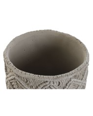 Set di vasi da fiori Home ESPRIT Grigio chiaro Cemento 20 x 20 x 18 cm