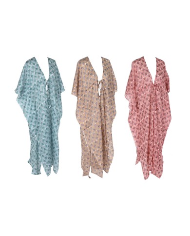 Pareo Home ESPRIT Marrone Turchese Corallo (3 Unità)