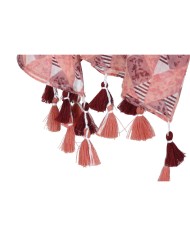 Fazzoletto Home ESPRIT Marrone Turchese Corallo (3 Unità)