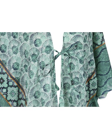 Pareo Home ESPRIT Rosso Verde Corallo (3 Unità)