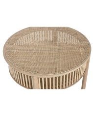 Tavolino da Caffè Home ESPRIT Naturale Legno di abete 75 x 75 x 49 cm