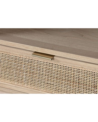Mobile TV Home ESPRIT Dorato Naturale Rattan Abete 120 x 40 x 60 cm Mobile TV Home ESPRIT Dorato Naturale Rattan Abete 120 x 40 x 60 cm