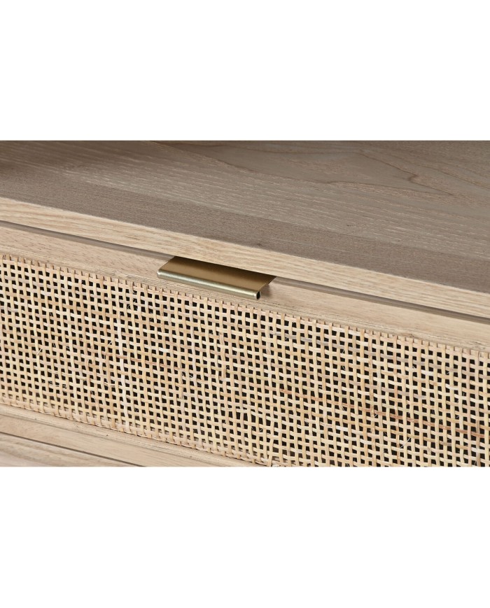 Mobile TV Home ESPRIT Dorato Naturale Rattan Abete 120 x 40 x 60 cm Mobile TV Home ESPRIT Dorato Naturale Rattan Abete 120 x 40 x 60 cm
