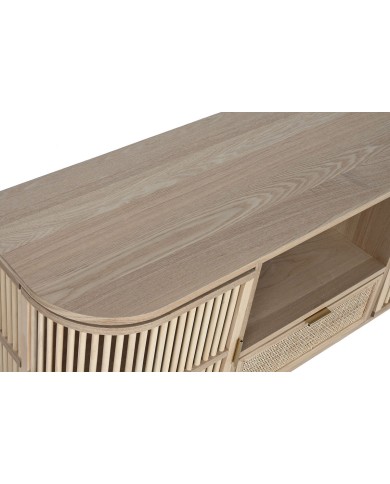 Mobile TV Home ESPRIT Dorato Naturale Rattan Abete 120 x 40 x 60 cm Mobile TV Home ESPRIT Dorato Naturale Rattan Abete 120 x 40 x 60 cm