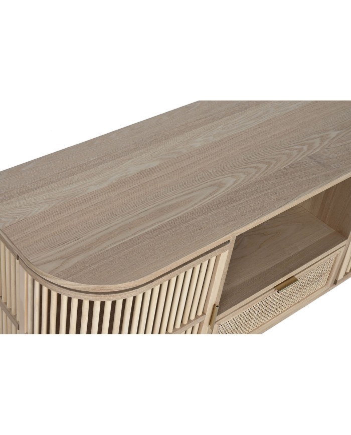 Mobile TV Home ESPRIT Dorato Naturale Rattan Abete 120 x 40 x 60 cm Mobile TV Home ESPRIT Dorato Naturale Rattan Abete 120 x 40 x 60 cm