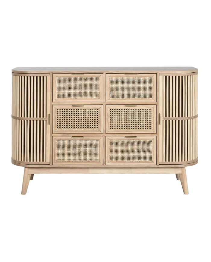 Cassettiera Home ESPRIT Dorato Naturale Abete 120 x 40 x 80 cm