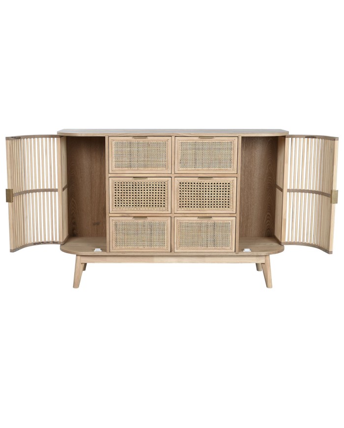 Cassettiera Home ESPRIT Dorato Naturale Abete 120 x 40 x 80 cm