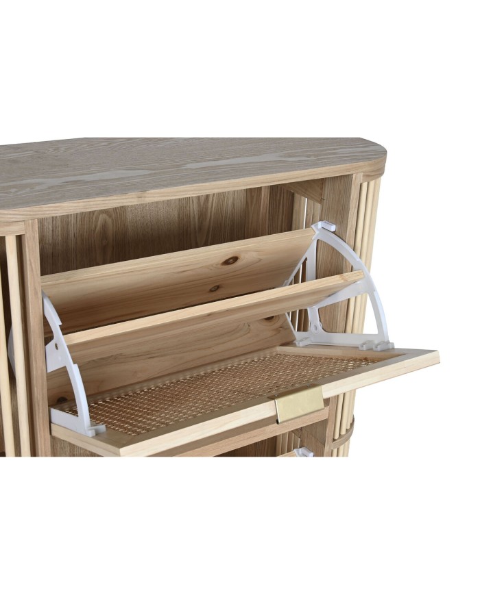 Scarpiera Home ESPRIT Dorato Naturale Rattan Legno di abete Tropicale 70 x 29 x 115 cm Scarpiera Home ESPRIT Dorato Naturale Rattan Legno di abete Tropicale 70 x 29 x 115 cm