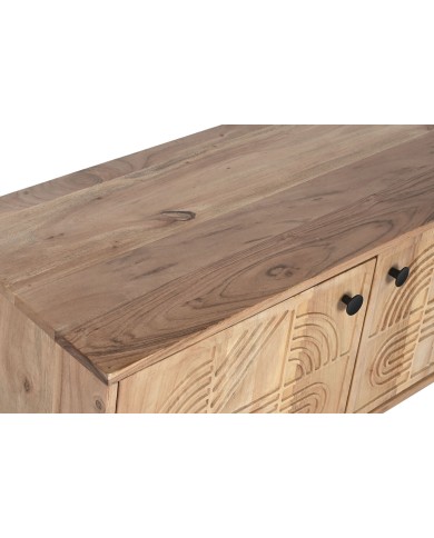 Mobile TV Home ESPRIT Marrone Nero Metallo Acacia 145 x 40 x 52 cm Mobile TV Home ESPRIT Marrone Nero Metallo Acacia 145 x 40 x 52 cm