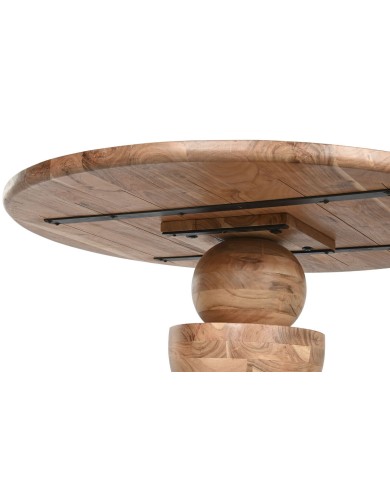 Tavolo da Pranzo Home ESPRIT Marrone Naturale Acacia 115 x 115 x 76 cm Tavolo da Pranzo Home ESPRIT Marrone Naturale Acacia 115 x 115 x 76 cm