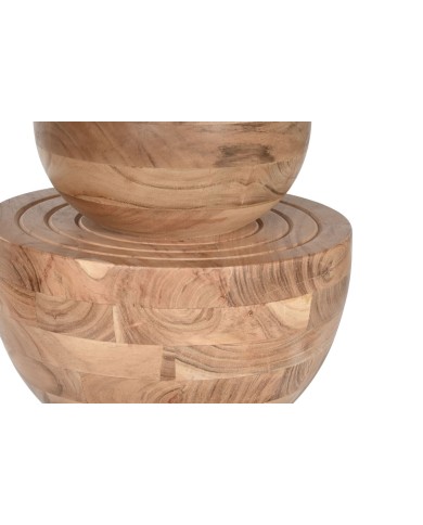 Tavolo da Pranzo Home ESPRIT Marrone Naturale Acacia 115 x 115 x 76 cm