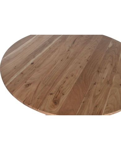 Tavolo da Pranzo Home ESPRIT Marrone Naturale Acacia 115 x 115 x 76 cm