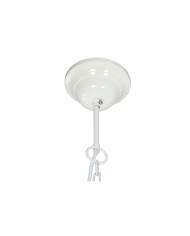 Lampadario Home ESPRIT Bianco Carta Ferro 50 W 33 x 33 x 26 cm Lampadario Home ESPRIT Bianco Carta Ferro 50 W 33 x 33 x 26 cm