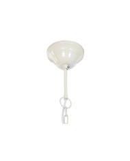 Lampadario Home ESPRIT Bianco Bambù Legno di mango 50 W 48 x 48 x 57 cm
