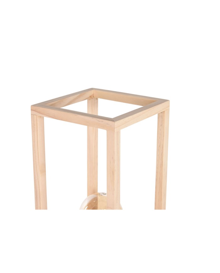 Lampada da Terra Home ESPRIT Marrone Nero Naturale Legno Ferro Pino 220 V 19 x 19 x 123 cm