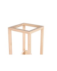 Lampada da Terra Home ESPRIT Marrone Nero Naturale Legno Ferro Pino 220 V 19 x 19 x 123 cm