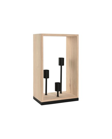 Lampada da tavolo Home ESPRIT Marrone Nero Naturale Legno Ferro Pino 50 W 220 V 30 x 16 x 50 cm