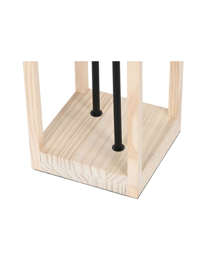 Lampada da Terra Home ESPRIT Marrone Nero Naturale Legno Ferro Pino 220 V 19 x 19 x 123 cm