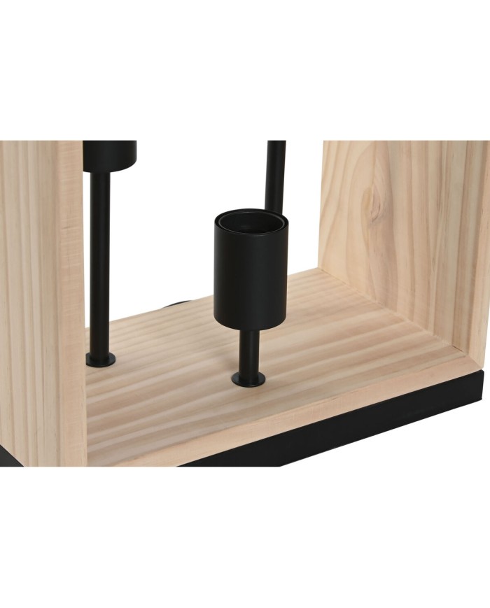 Lampada da tavolo Home ESPRIT Marrone Nero Naturale Legno Ferro Pino 50 W 220 V 30 x 16 x 50 cm