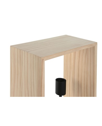 Lampada da tavolo Home ESPRIT Marrone Nero Naturale Legno Ferro Pino 50 W 220 V 30 x 16 x 50 cm