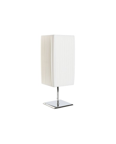 Lampada da tavolo Home ESPRIT Bianco Argentato Polietilene Ferro 50 W 220 V 15 x 15 x 43 cm