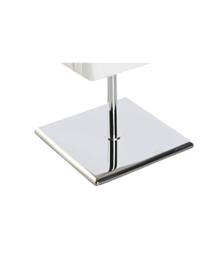 Lampada da tavolo Home ESPRIT Bianco Argentato Polietilene Ferro 50 W 220 V 15 x 15 x 43 cm