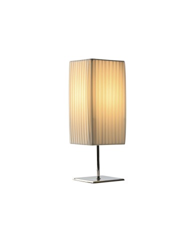 Lampada da tavolo Home ESPRIT Bianco Argentato Polietilene Ferro 50 W 220 V 15 x 15 x 43 cm