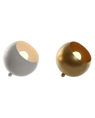 Lampada da tavolo Home ESPRIT Bianco Dorato Metallo 50 W 220 V 15 x 15 x 15 cm (2 Unità)