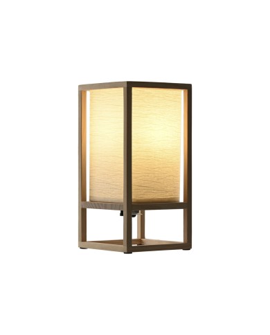 Lampada da tavolo Home ESPRIT Bianco Marrone Naturale Pino 220 V 12 x 12 x 25 cm