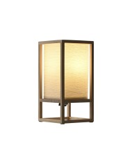 Lampada da tavolo Home ESPRIT Bianco Marrone Naturale Pino 220 V 12 x 12 x 25 cm