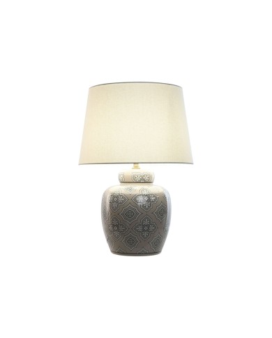 Lampada da tavolo Home ESPRIT Bianco Beige Ceramica 50 W 220 V 43,5 x 43,5 x 61 cm